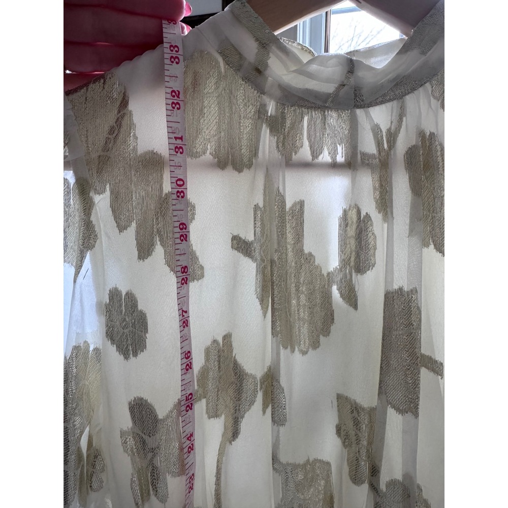 Sage the Label Mini Dress Floral Metallic Long Sleeve Party Dress M - Picture 11 of 12